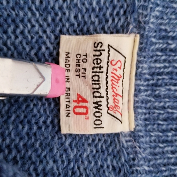 Vintage 50's 60's Grandpa Core Mr. Roger's Shetland wool sweater - Picture 8 of 9